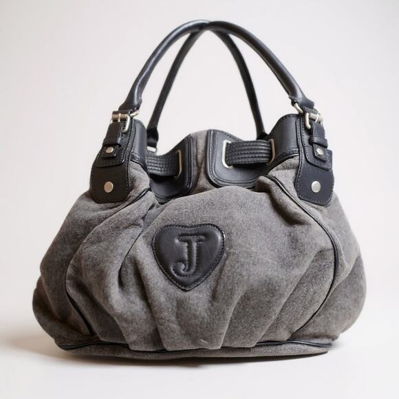 Juicy Couture Daydreamer Charcoal Velour Tote Vintage Y2K Collector Edition - Picture 6 of 9